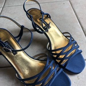 Caparros strappy low heel satin sandals